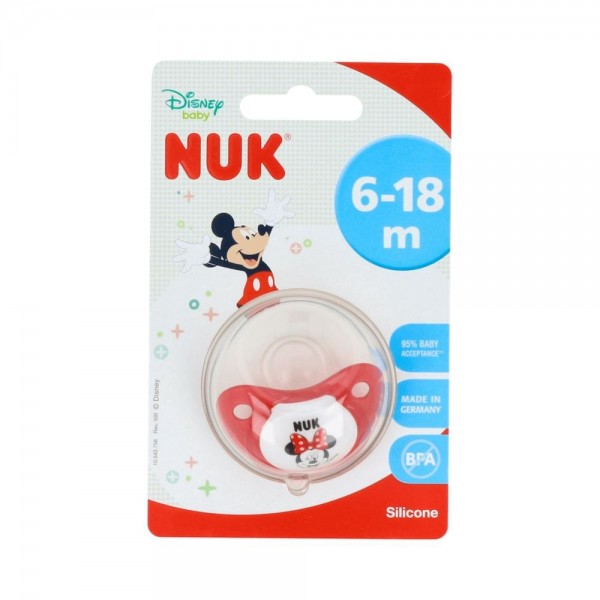 CHUPETE NUK MICKEY SILICONA ANAT T 2 6-18 NOCHE 1 U