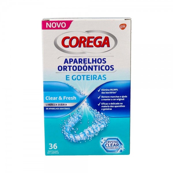 COREGA ORTODONCIAS & FERULAS 36 TAB LIMPIADORAS